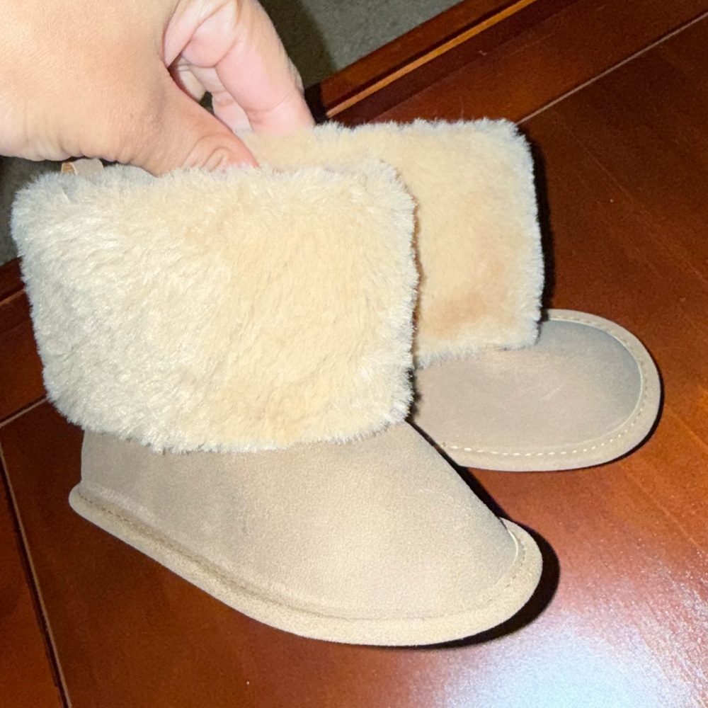 Carter's Tan Fleece-Lined Boots